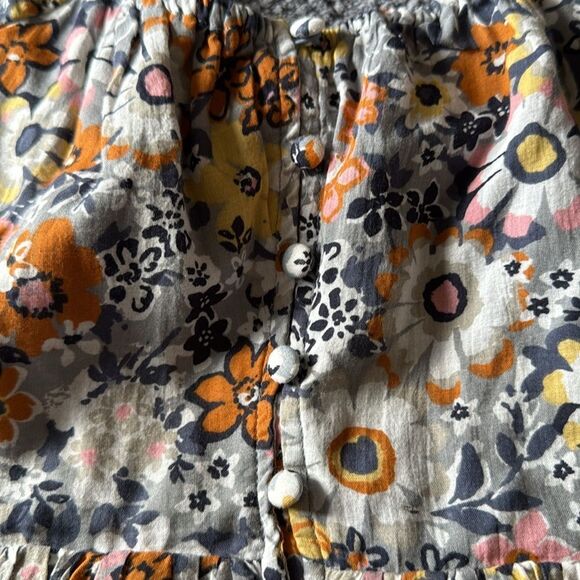 American Eagle Floral Button-Front Puff Sleeve‎ Tie-Back Mini Dress XS - Picture 13 of 13